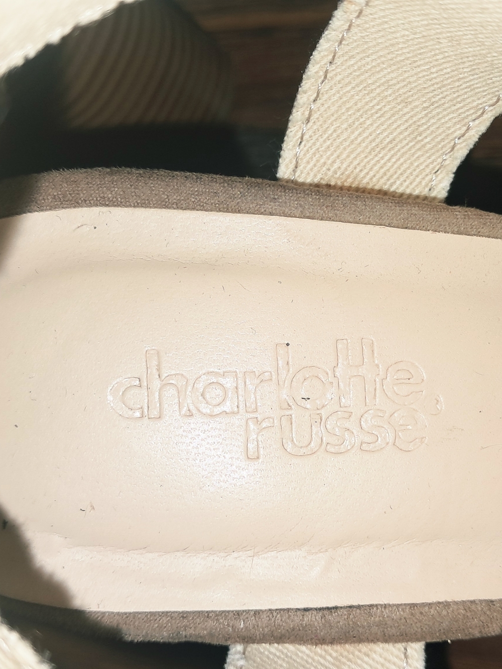 Charlotte Russe Size 8 Women’s Taupe Suede Cutout Block Heel Sandals - Picture 2 of 13